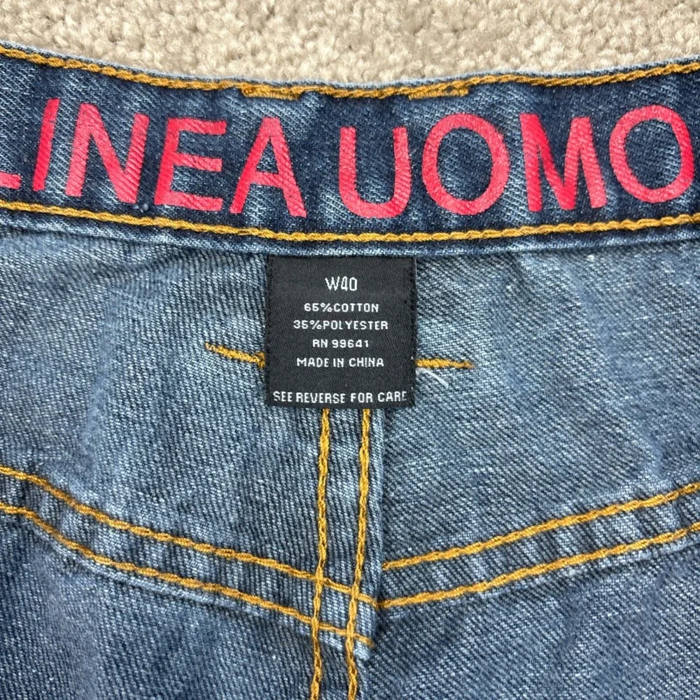 Vintage Y2K Linea‎ Uomo Denim Jean Shorts Jorts Size 40 (Fits 36)